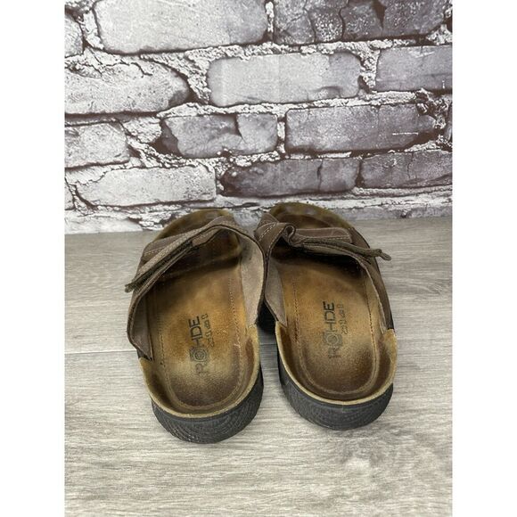 Rohde Soltau Brown Leather Casual Strap Mules Sandals Men’s Sz 10M US/43EU - Picture 4 of 16